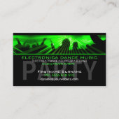 DJ Dance Rave Lasers Club Business Card Visitenkarte (Vorderseite)