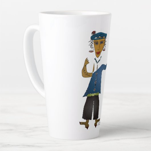 'DJ' - Dare to be Different Latte Tasse (Linke Ecke)