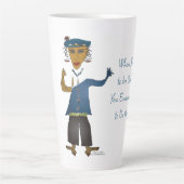 'DJ' - Dare to be Different Latte Tasse (Vorderseite)