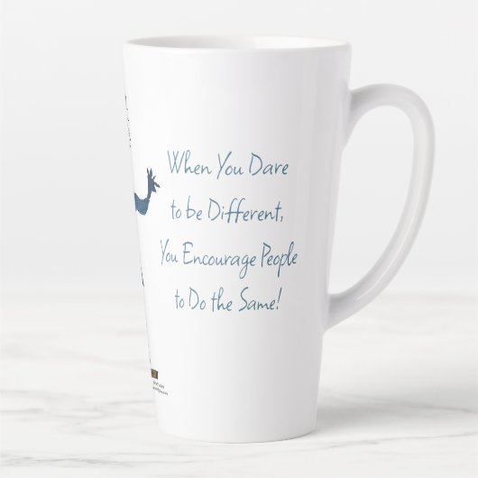 'DJ' - Dare to be Different Latte Tasse (Rechts)