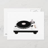 DJ Decks Postkarte (Vorne/Hinten)
