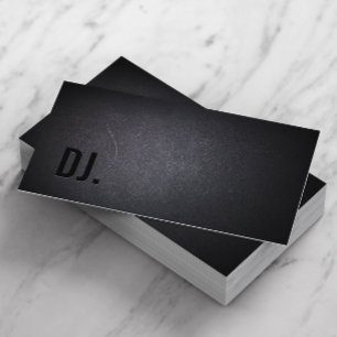DJ Deejay Beruflich Black Bold Text Elegant Visitenkarte