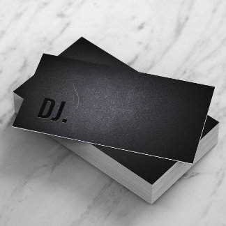 DJ Deejay Beruflich Black Bold Text Elegant Visitenkarte