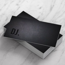 DJ Deejay Beruflich Black Bold Text Elegant Visitenkarte