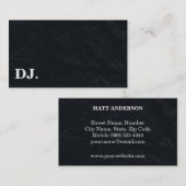 DJ Deejay Beruflich Bold Text Cool Black Modern Visitenkarte (Vorne/Hinten)