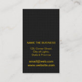 DJ Deejay Beruflich Gold Imitats Music Teacher Visitenkarte (Rückseite)