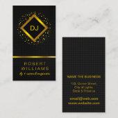 DJ Deejay Beruflich Gold Imitats Music Teacher Visitenkarte (Vorne/Hinten)