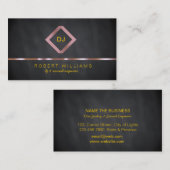 DJ Deejay Beruflich Rose Gold Imitats Music Visitenkarte (Vorne/Hinten)