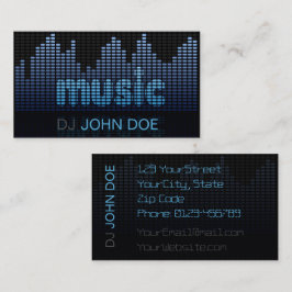 DJ Digital Equalizer Music Wave Wall Business Card Visitenkarte