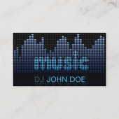 DJ Digital Equalizer Music Wave Wall Business Card Visitenkarte (Vorderseite)