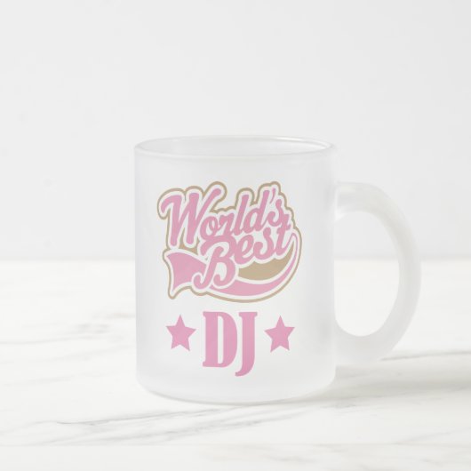 DJ-Disc-Jockey-Geschenk (Welten am besten) Mattglastasse (Rechts)