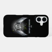 DJ Disco Ball Wings iPhone 16 Hülle (Rückseite (Horizontal))