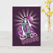 Dj disco - Grußkarte Karte (Gelbe Blume)