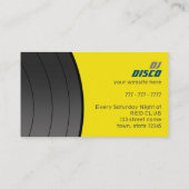 DJ Disco Music Retro Vinyl Record Bird Couple Chic Visitenkarte (Rückseite)