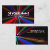 DJ-Disco strahlt Licht-Visitenkarte Visitenkarte (Vorne/Hinten)