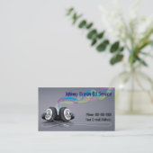 DJ Disk Jockey Business Card Visitenkarte (Stehend Vorderseite)
