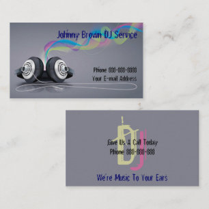 DJ Disk Jockey Business Card Visitenkarte