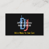 DJ Disk Jockey Business Card Visitenkarte (Rückseite)