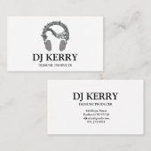 DJ Disk Jockey Electronic Business Card Visitenkarte (Vorne/Hinten)