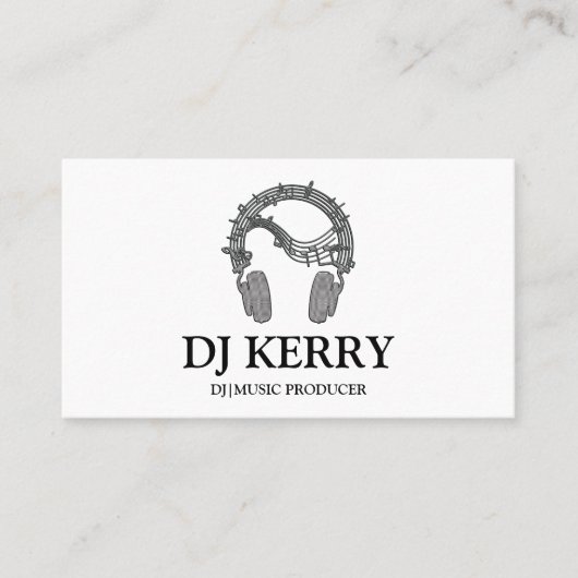 DJ Disk Jockey Electronic Business Card Visitenkarte (Vorderseite)