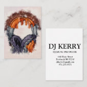 DJ Disk Jockey Electronic Business Card Visitenkarte (Vorne/Hinten)