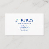 DJ Disk Jockey Electronic Business Card Visitenkarte (Rückseite)