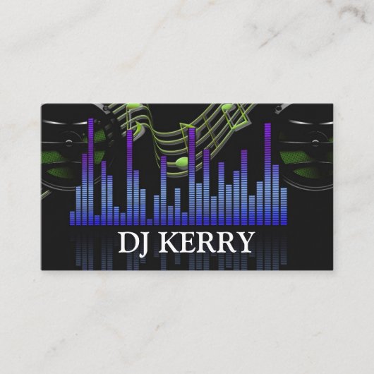 DJ Disk Jockey Electronic Business Card Visitenkarte (Vorderseite)