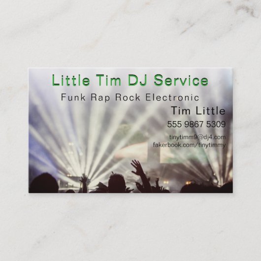 DJ Disk Jockey Electronic Wedding Foto Template Visitenkarte (Vorderseite)