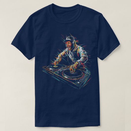 DJ Disk Jockey for Music Lovers T-Shirt (Design vorne)