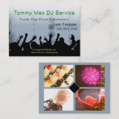 DJ Disk Jockey Funk Rap Rock Fotopatalog Visitenkarte (Vorne/Hinten)