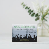 DJ Disk Jockey Funk Rap Rock Fotopatalog Visitenkarte (Stehend Vorderseite)