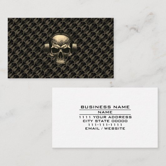 DJ Disk Jockey Music Mixer Dance Party Celebration Visitenkarte (Vorne/Hinten)