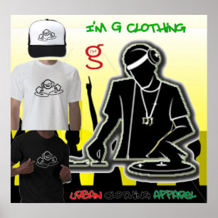 DJ Disk Jockey Poster von G Clothing