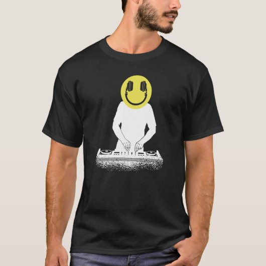 DJ Disk Jockey Smile 1 T-Shirt (Vorderseite)