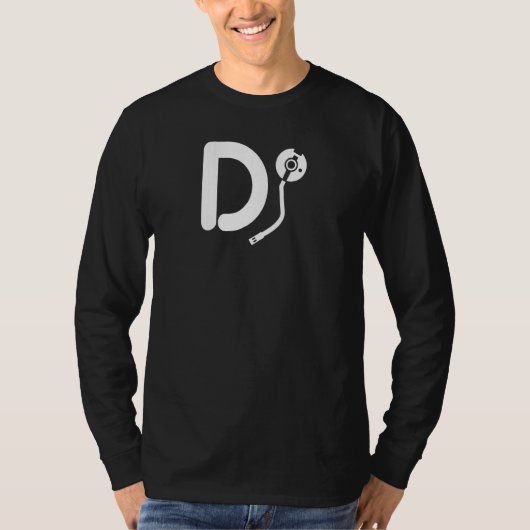Dj Disk Jockey T Turntable Armdesign Music Inspir T-Shirt (Vorderseite)