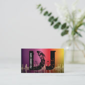 DJ Disk Jockey Visitenkarten Visitenkarte (Stehend Vorderseite)