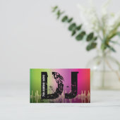 DJ Disk Jockey Visitenkarten Visitenkarte (Stehend Vorderseite)