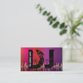 DJ Disk Jockey Visitenkarten Visitenkarte (Stehend Vorderseite)