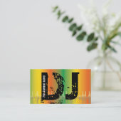 DJ Disk Jockey Visitenkarten Visitenkarte (Stehend Vorderseite)