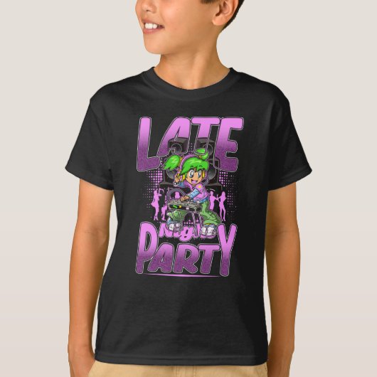 DJ Disk Jokey Turntable Party Music T-Shirt (Vorderseite)