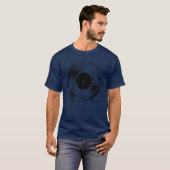 DJ Disk Zeichnend T-Shirt (Vorne ganz)