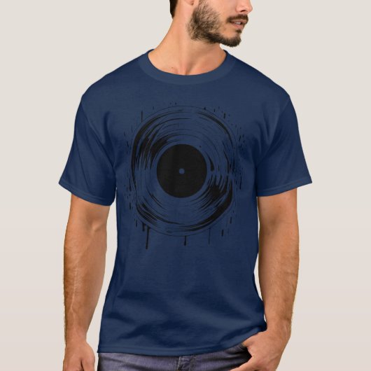 DJ Disk Zeichnend T-Shirt (Vorderseite)