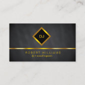 DJ-Diskjockey-berufliche Rosen-GoldImitat-Musik Visitenkarte (Vorderseite)