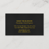 DJ-Diskjockey-beruflicher GoldImitat-Musik-Lehrer Visitenkarte (Rückseite)