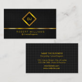 DJ-Diskjockey-beruflicher GoldImitat-Musik-Lehrer Visitenkarte (Vorne/Hinten)