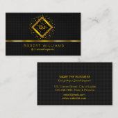 DJ-Diskjockey-beruflicher GoldImitat-Musik-Lehrer Visitenkarte (Vorne/Hinten)