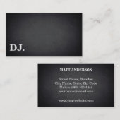 DJ-Diskjockey-beruflicher mutiger Text-cooles Visitenkarte (Vorne/Hinten)