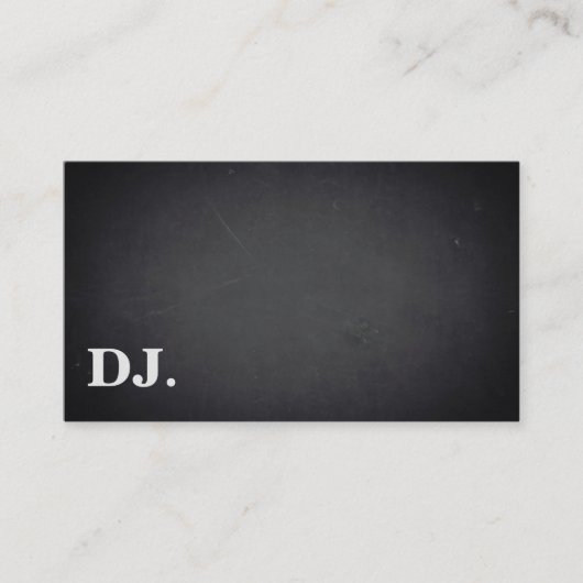 DJ-Diskjockey-beruflicher mutiger Text-cooles Visitenkarte (Vorderseite)