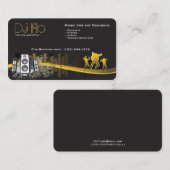 DJ - Diskjockeymusikkoordinator Visitenkarte (Vorne/Hinten)