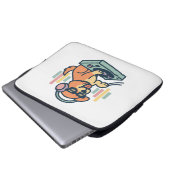 DJ Dog Laptopschutzhülle (Vorne Knopf)